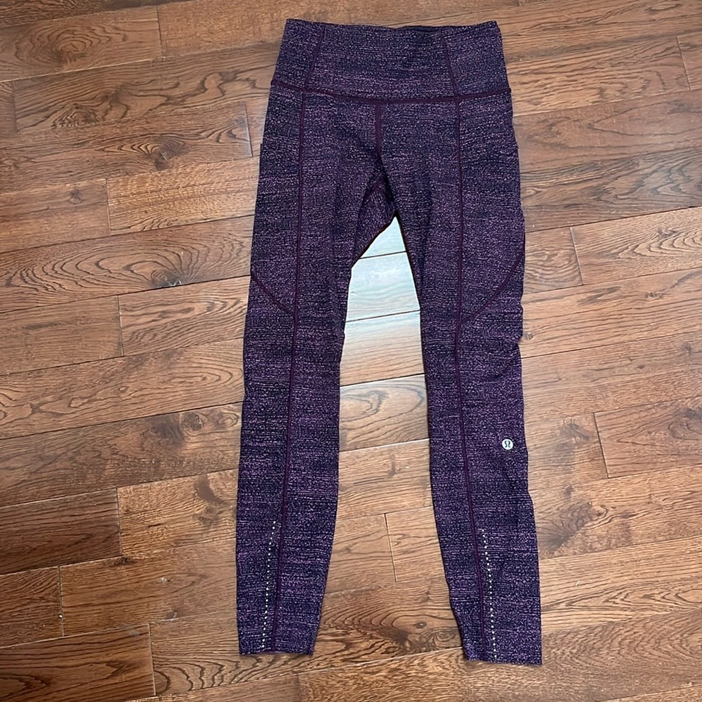 Plum and black lululemon leggings